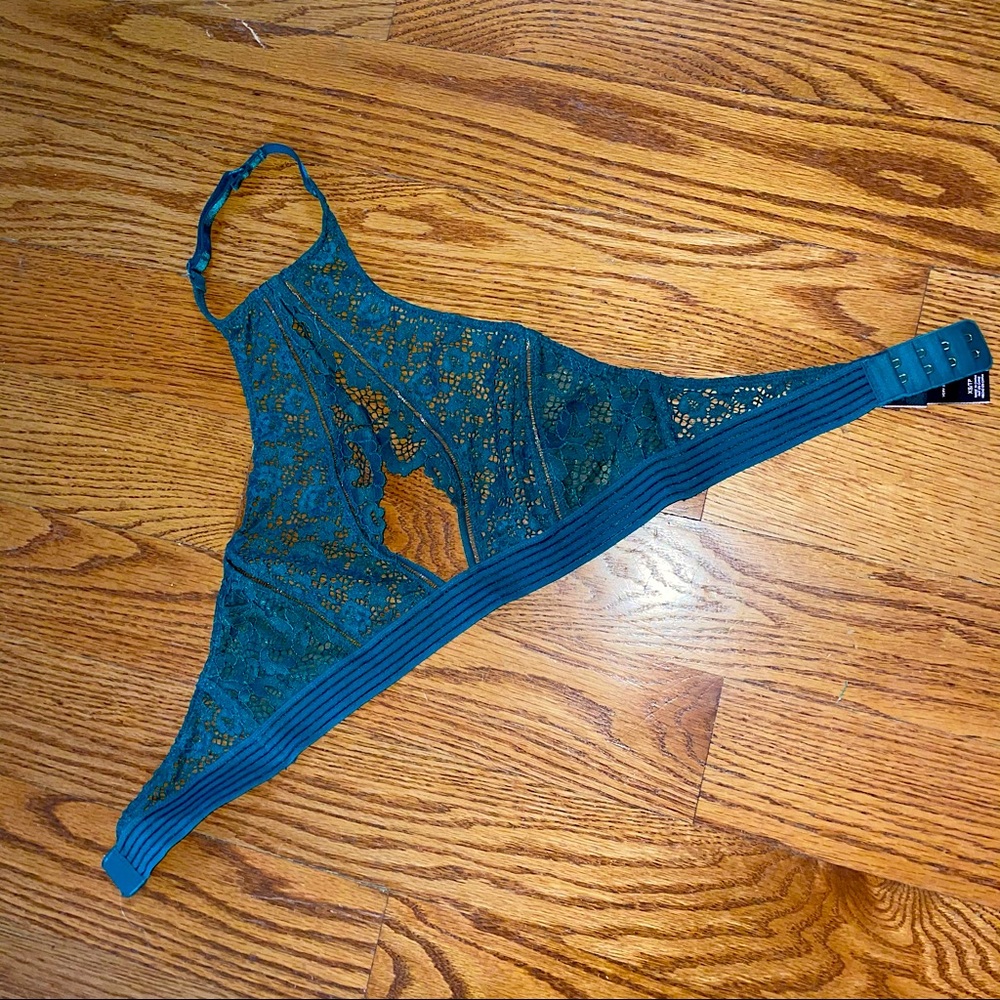 VS Dark Green Bralette, Size XS